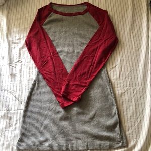 Grey / Red dress